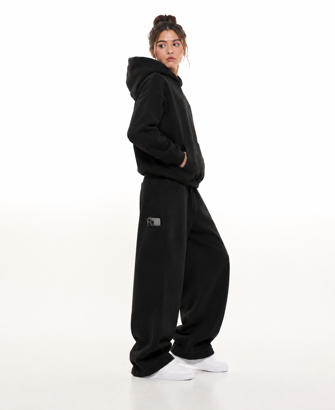 320 GSM Black Baggy Sweatpant