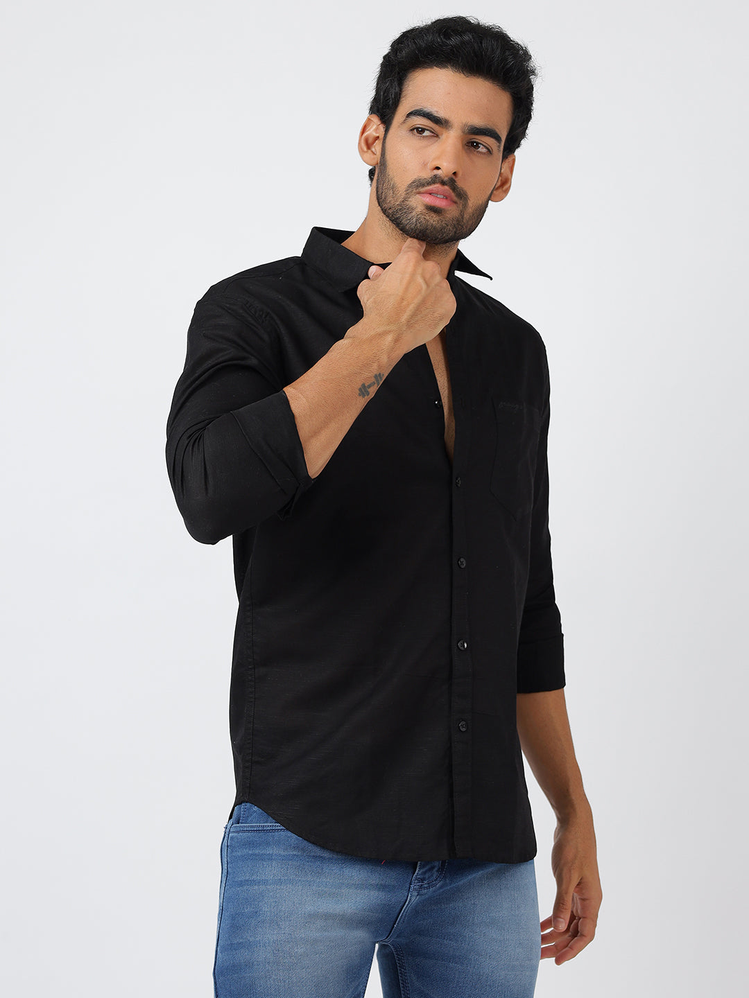 Black Linen Shirt