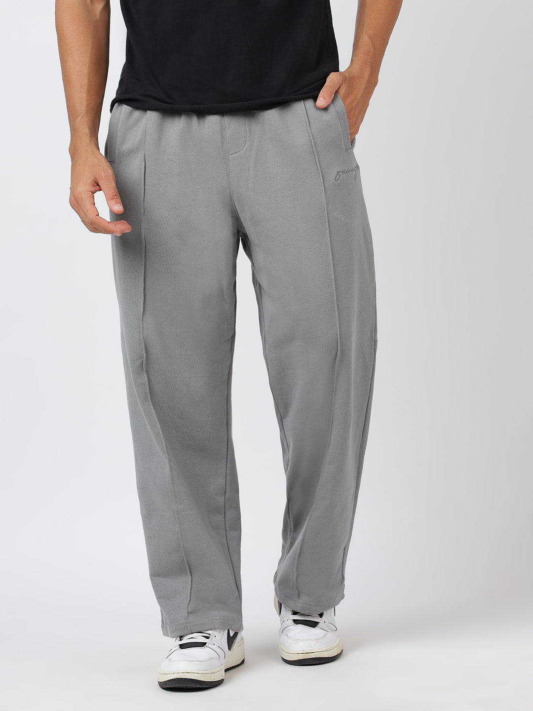 Grey Single Baggy Trackpant
